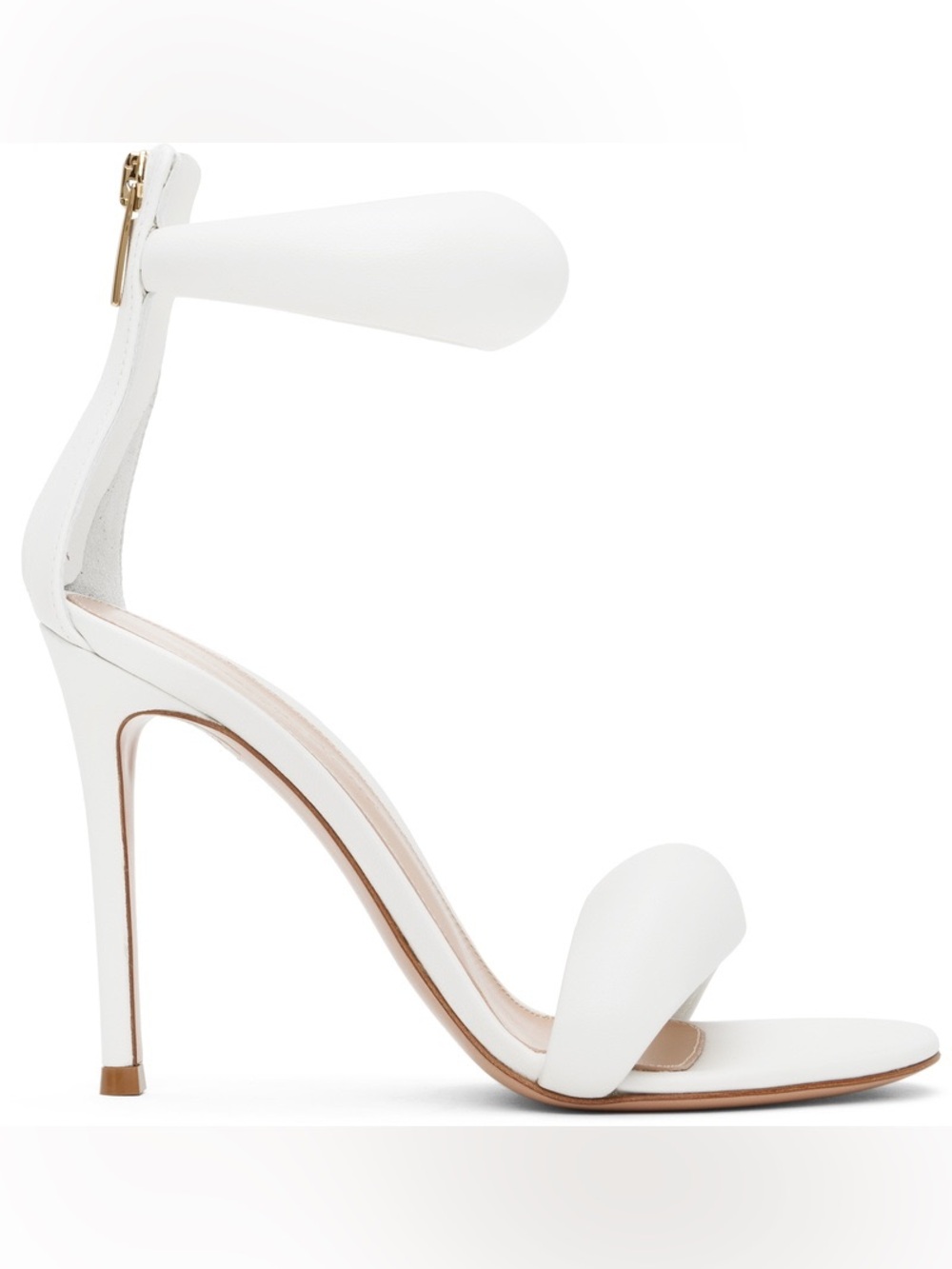 - NEW Gianvito Rossi White Bijoux Heeled Sandals BT